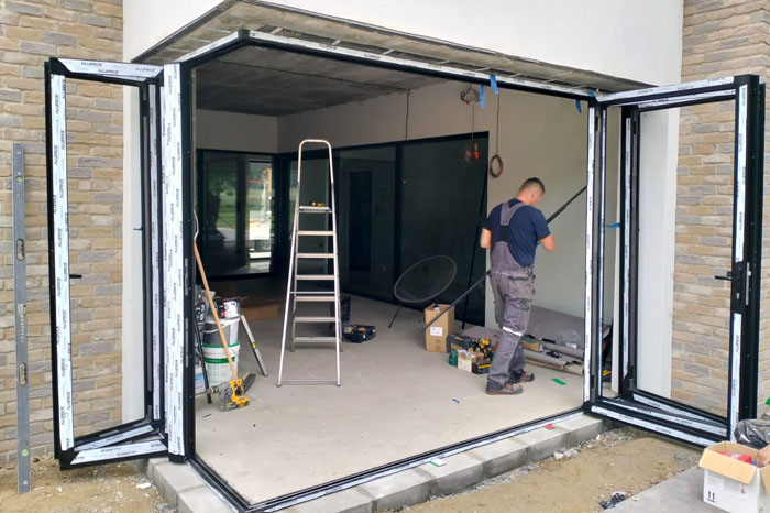 Moderne aluminium vouwdeuren