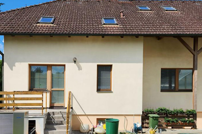 Aluminium raamkozijnen met gouden spijlen - Tsjechië