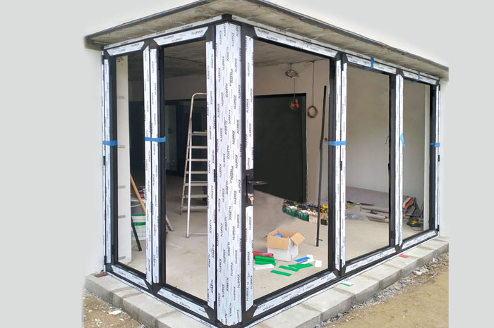 Moderne aluminium vouwdeuren